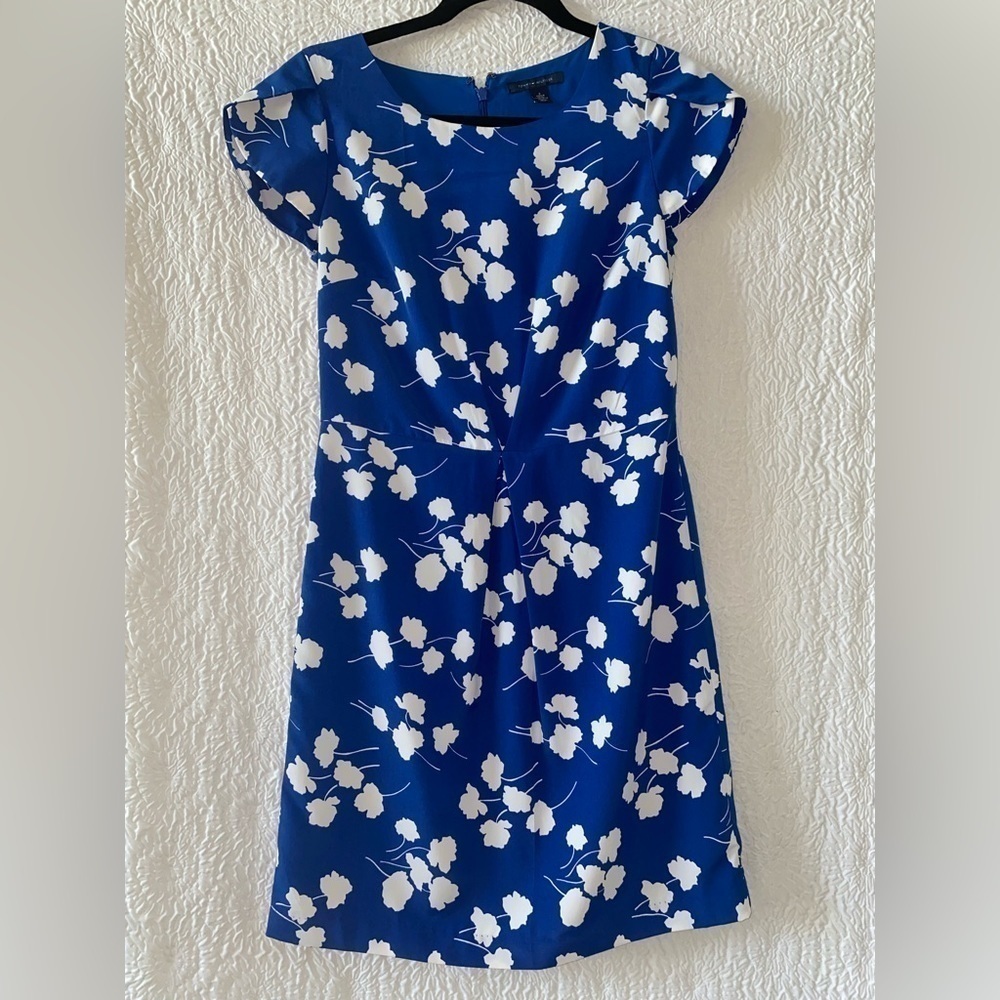 Tommy Hilfiger Floral Flutter Sleeve Mini Dress - Picture 1 of 7